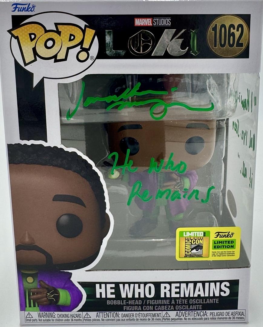 Jonathan Majors signed "He Who Remains" Funko Pop # 1062 (Loki) - JSA COA